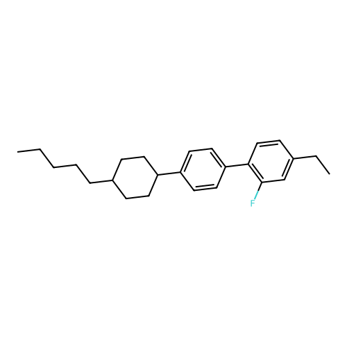 trans-4-Ethyl-2-fluoro-4'-(4-pentylcyclohexyl)-1,1'-biphenyl structure