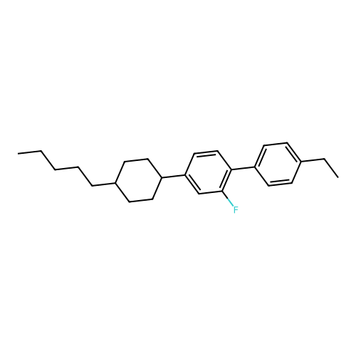 trans-4'-Ethyl-2-fluoro-4-(4-pentylcyclohexyl)-1,1'-biphenyl structure