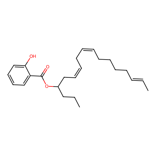 [(6Z,9Z,15E)-heptadeca-6,9,15-trien-4-yl] 2-hydroxybenzoate structure