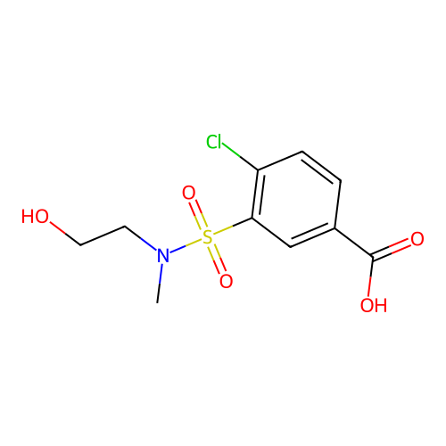 4-Chloro-3-[2-hydroxyethyl(methyl)sulfamoyl]benzoic acid structure