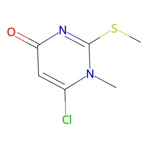 6-Chloro-1-methyl-2-methylsulfanylpyrimidin-4-one structure
