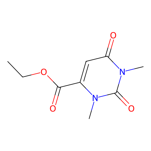 Ethyl 1,3-dimethyl-2,6-dioxo-1,2,3,6-tetrahydro-4-pyrimidinecarboxylate structure