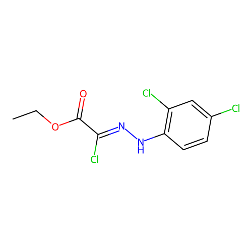 Ethyl 2-chloro-2-(2-(2,4-dichlorophenyl)hydrazono)acetate structure