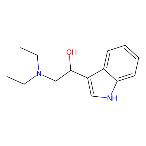 2-(diethylamino)-1-(1H-indol-3-yl)ethanol structure