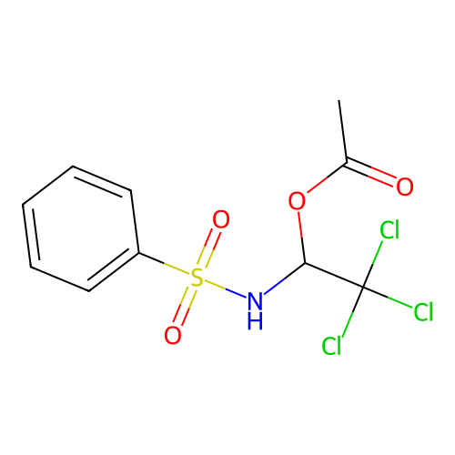 Acetic acid, ester with N-(1-hydroxy-2,2,2-trichloroethyl)benzenesulfonamide structure