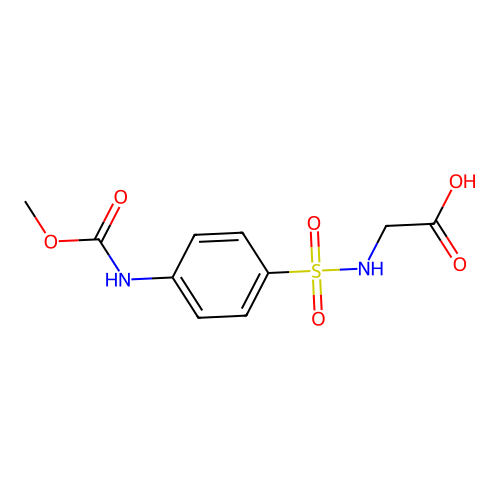 N-({4-[(Methoxycarbonyl)amino]phenyl}sulfonyl)glycine structure