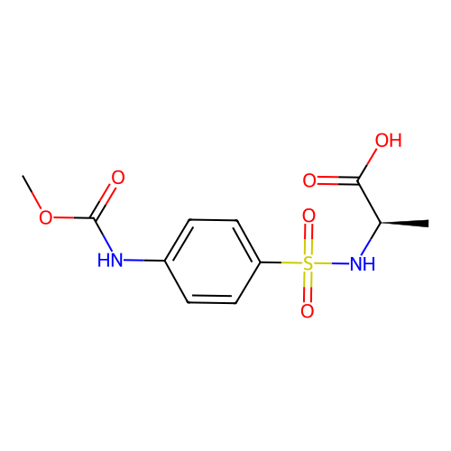 Carbanilic acid, p-((1-carboxyethyl)sulfamoyl)-, 1-methyl ester, D- structure