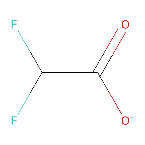 Acetic acid, 2,2-difluoro-, ion(1-) structure