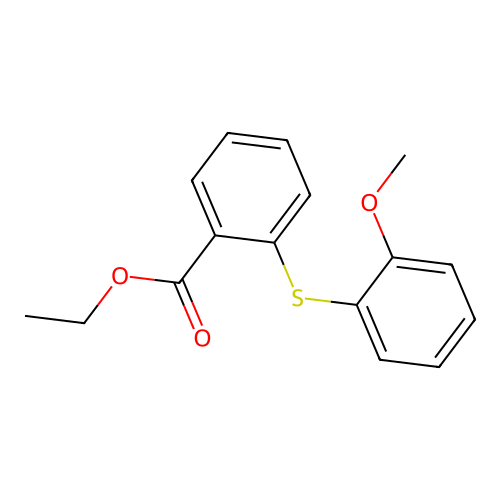 Ethyl 2-[(2-methoxyphenyl)sulfanyl]benzoate structure