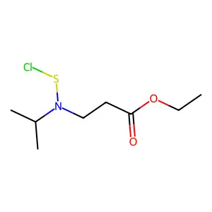 beta-Alanine, N-(chlorothio)-N-(1-methylethyl)-, ethyl ester structure