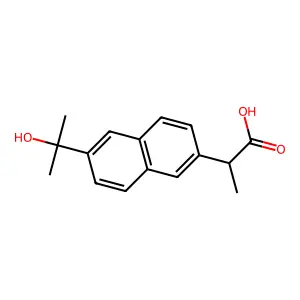 2-Naphthaleneacetic acid, 6-(1-hydroxy-1-methylethyl)-alpha-methyl- structure