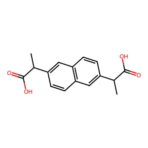 2,6-Naphthalenediacetic acid, alpha,alpha'-dimethyl- structure