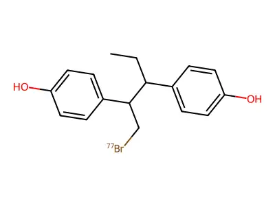 4-[1-Bromo-2-(4-hydroxyphenyl)pentan-3-yl]phenol structure