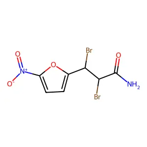 5-Nitro-2-furyl-alpha,beta-dibromopropionamide structure