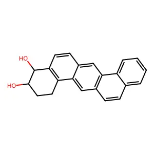 Dibenz(a,h)anthracene-1,2,3,4-tetrahydro-3,4-diol structure
