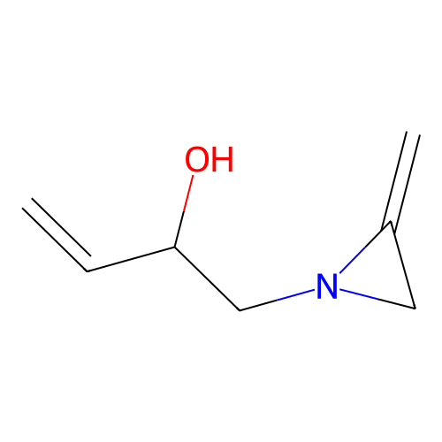 1-(2-Methylideneaziridin-1-yl)but-3-en-2-ol structure