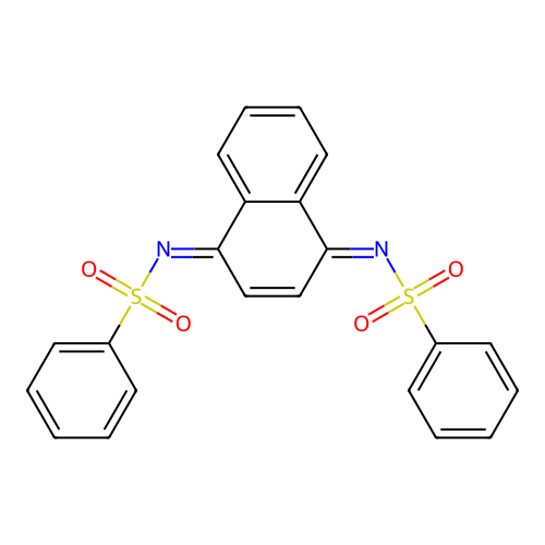 N-[4-(benzenesulfonylimino)naphthalen-1-ylidene]benzenesulfonamide structure