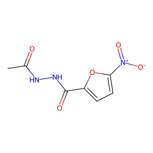 N'-Acetyl-5-nitro-2-furohydrazide structure