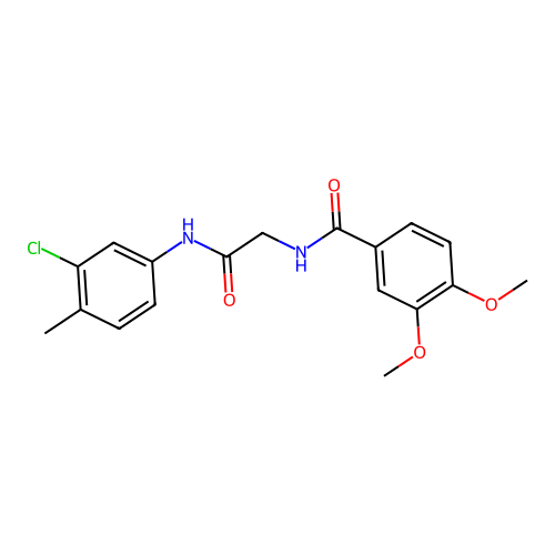 N-[2-(3-chloro-4-methylanilino)-2-oxoethyl]-3,4-dimethoxybenzamide structure