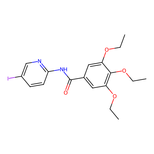 3,4,5-triethoxy-N-(5-iodopyridin-2-yl)benzamide structure