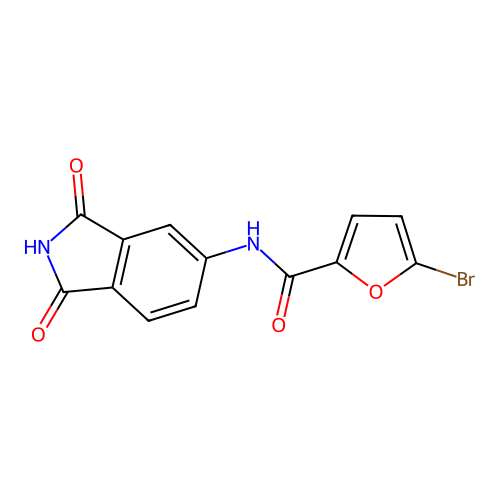 5-bromo-N-(1,3-dioxoisoindol-5-yl)furan-2-carboxamide structure