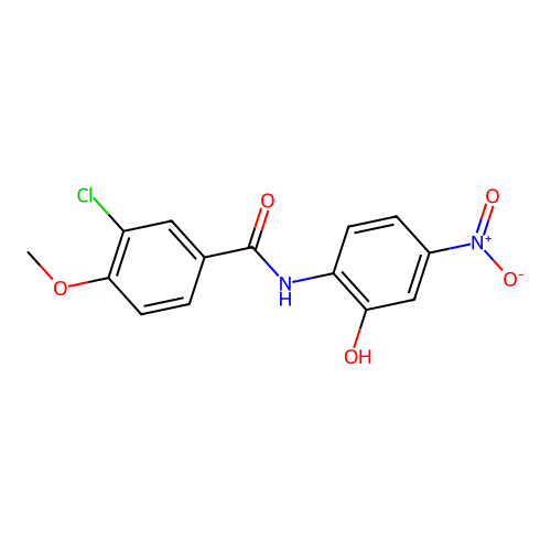 3-chloro-N-(2-hydroxy-4-nitrophenyl)-4-methoxybenzamide structure