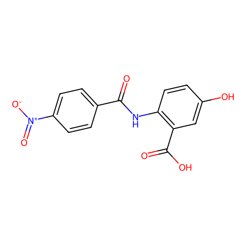 5-Hydroxy-2-{[(4-nitrophenyl)carbonyl]amino}benzoic acid structure