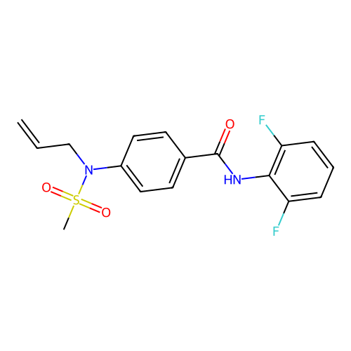 N-(2,6-difluorophenyl)-4-[methylsulfonyl(prop-2-enyl)amino]benzamide structure