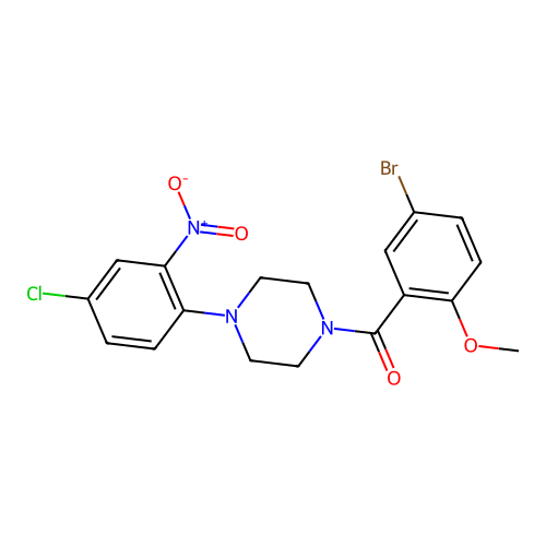 (5-Bromo-2-methoxyphenyl)-[4-(4-chloro-2-nitrophenyl)piperazin-1-yl]methanone structure