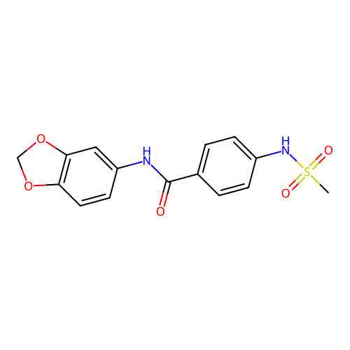N-(1,3-benzodioxol-5-yl)-4-(methanesulfonamido)benzamide structure