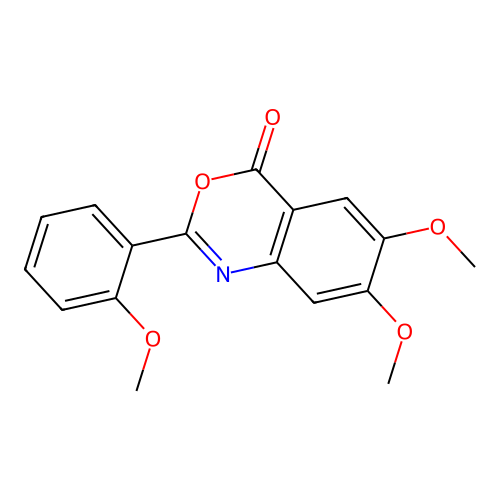 6,7-dimethoxy-2-(2-methoxyphenyl)-4H-3,1-benzoxazin-4-one structure