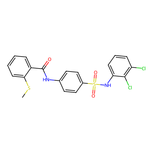 N-[4-[(2,3-dichlorophenyl)sulfamoyl]phenyl]-2-methylsulfanylbenzamide structure