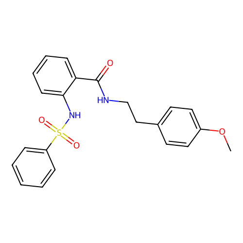 2-(benzenesulfonamido)-N-[2-(4-methoxyphenyl)ethyl]benzamide structure