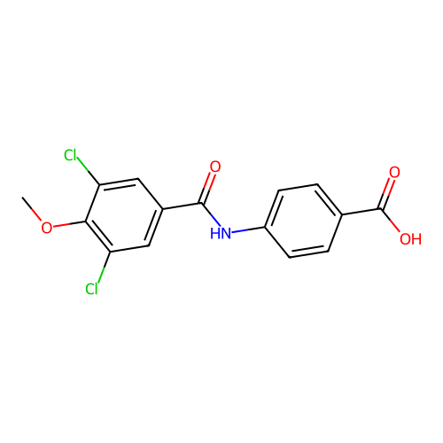 4-[(3,5-Dichloro-4-methoxybenzoyl)amino]benzoic acid structure