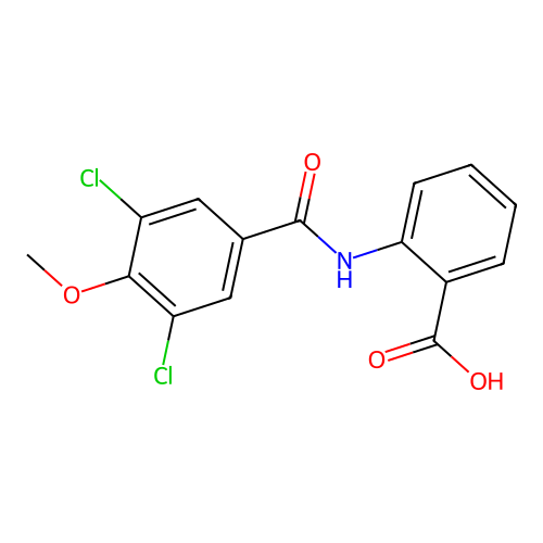 2-[(3,5-Dichloro-4-methoxybenzoyl)amino]benzoic acid structure