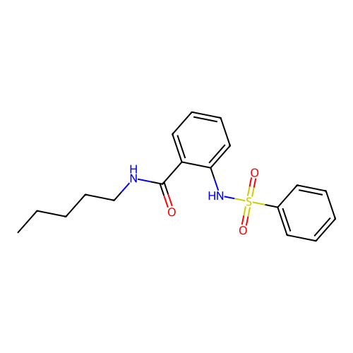 2-(benzenesulfonamido)-N-pentylbenzamide structure