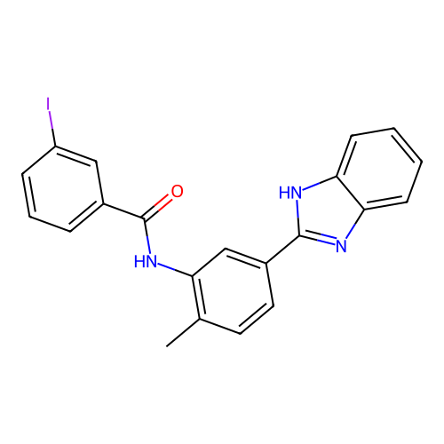 N-[5-(1H-benzimidazol-2-yl)-2-methylphenyl]-3-iodobenzamide structure