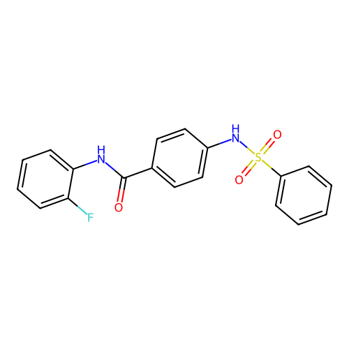 4-(benzenesulfonamido)-N-(2-fluorophenyl)benzamide structure