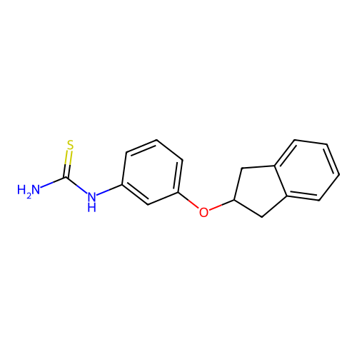 Thiourea, [3-[(2,3-dihydro-1H-inden-2-yl)oxy]phenyl]- structure