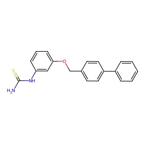 [3-[(4-Phenylphenyl)methoxy]phenyl]thiourea structure
