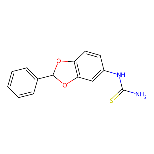 (2-Phenyl-1,3-benzodioxol-5-yl)thiourea structure