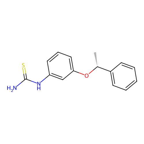 [3-[(1R)-1-phenylethoxy]phenyl]thiourea structure