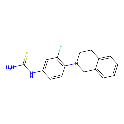 Thiourea, [4-(3,4-dihydro-2(1H)-isoquinolinyl)-3-fluorophenyl]- structure