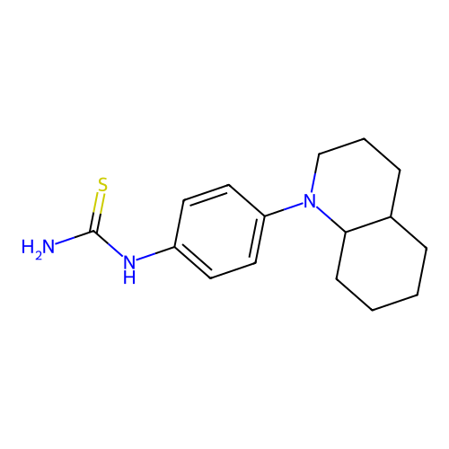 Thiourea, [4-(octahydro-1(2H)-quinolinyl)phenyl]- structure