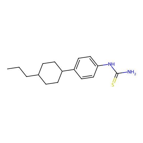 [4-(4-Propylcyclohexyl)phenyl]thiourea structure