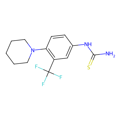 Thiourea, [4-(1-piperidinyl)-3-(trifluoromethyl)phenyl]- structure