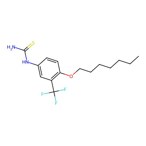 [4-Heptoxy-3-(trifluoromethyl)phenyl]thiourea structure