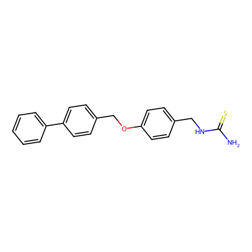 [4-[(4-Phenylphenyl)methoxy]phenyl]methylthiourea structure