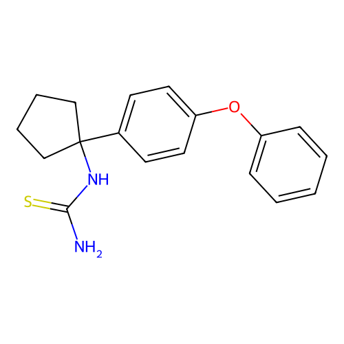 [1-(4-Phenoxyphenyl)cyclopentyl]thiourea structure