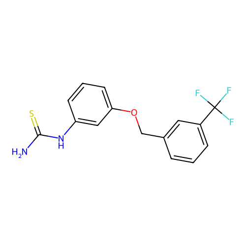 [3-[[3-(Trifluoromethyl)phenyl]methoxy]phenyl]thiourea structure